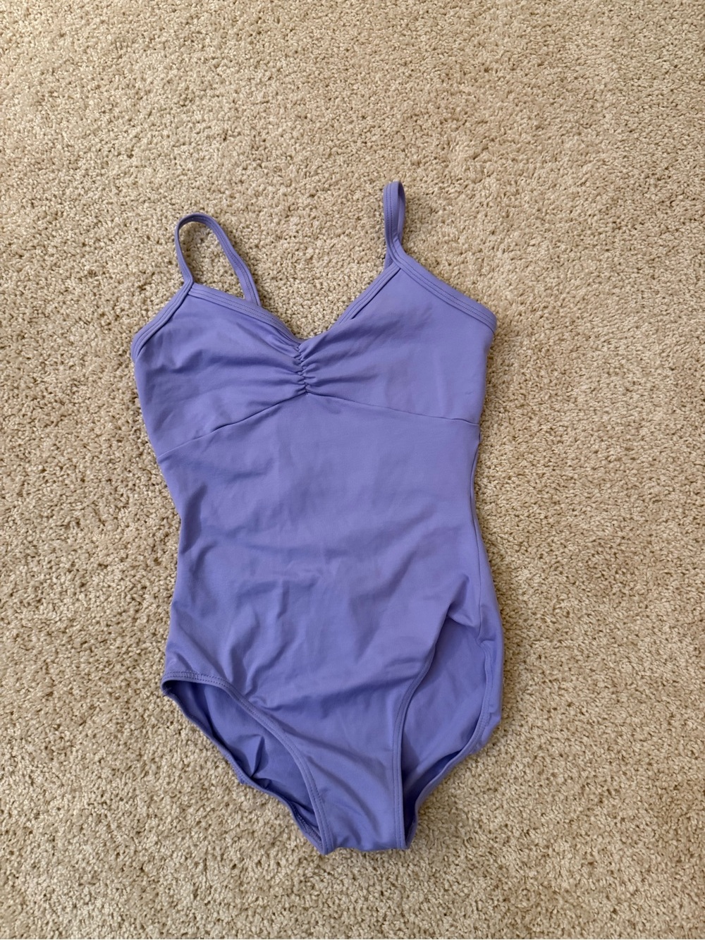 So Danca Lilac Ruched V-Neck Women's One-Piece Leotard